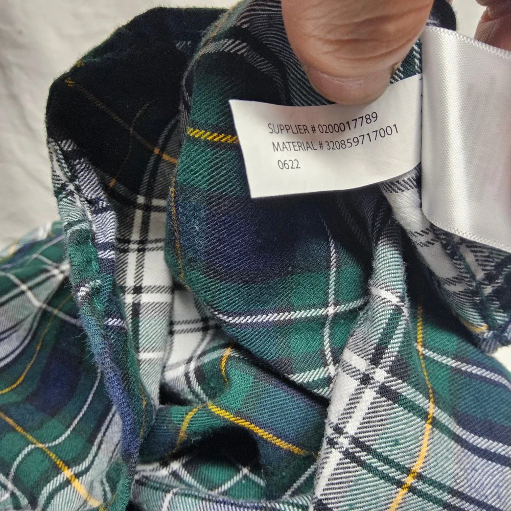 Ralph Lauren Button Down Shirt Kids 18M Green Plaid Performance Long Sleeve